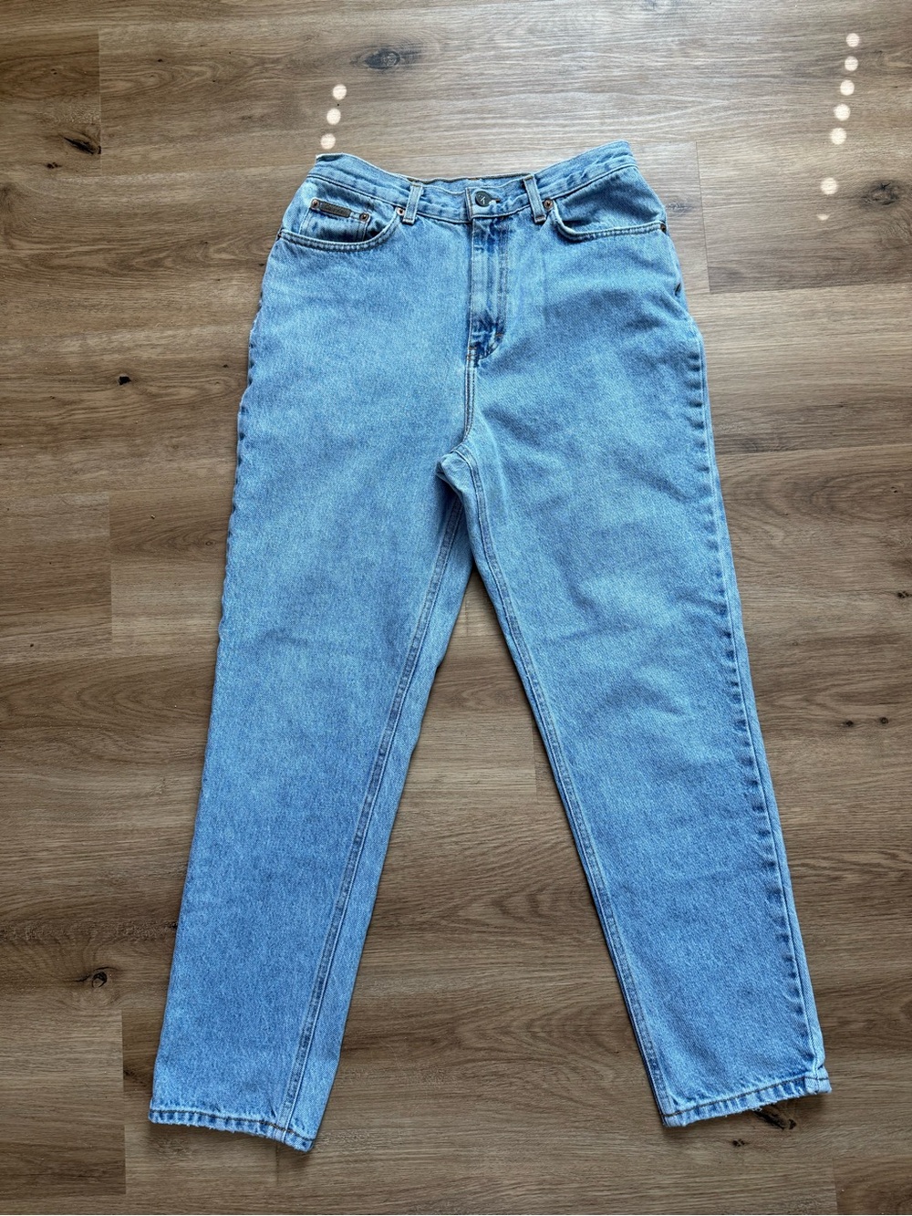 Vintage Calvin Klein High-Rise Tapered Leg Mom Jeans Classic Denim Cotton Rigid